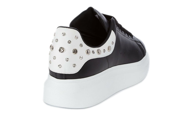 Alexander McQueen Oversized Studded Leather Sneakers 'Black' 485246WHGP51070 - 4