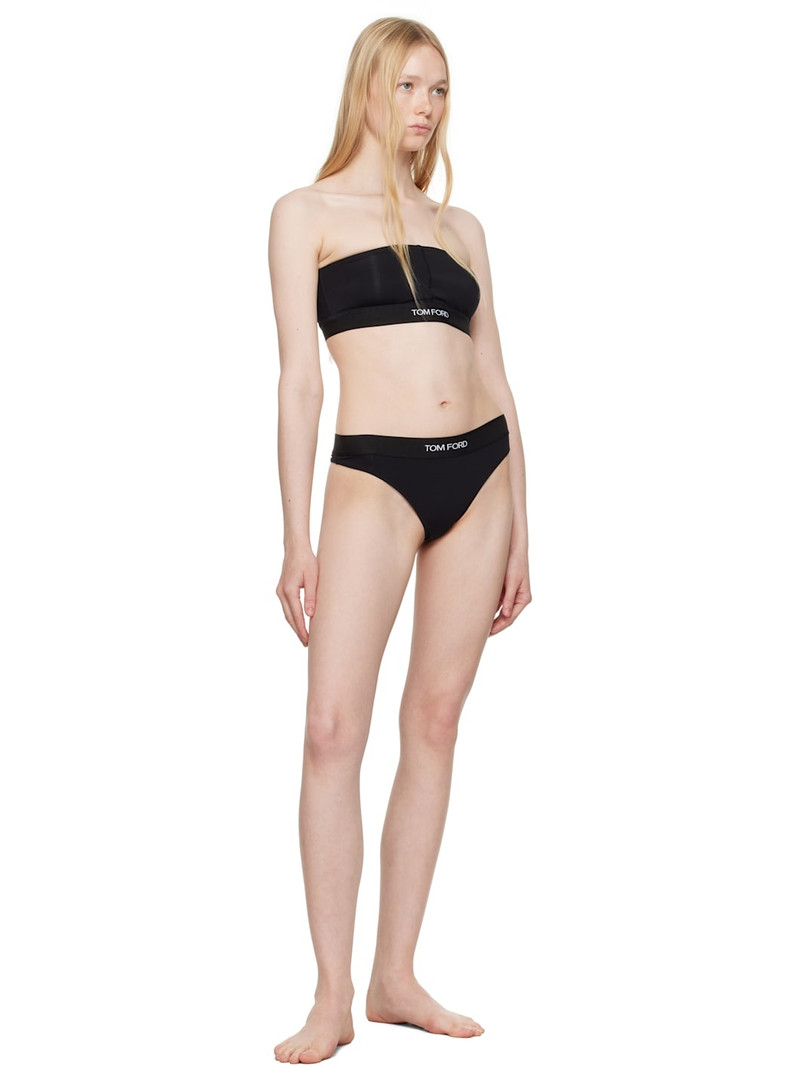 TOM FORD Black Modal Signature Bandeau Bra outlook