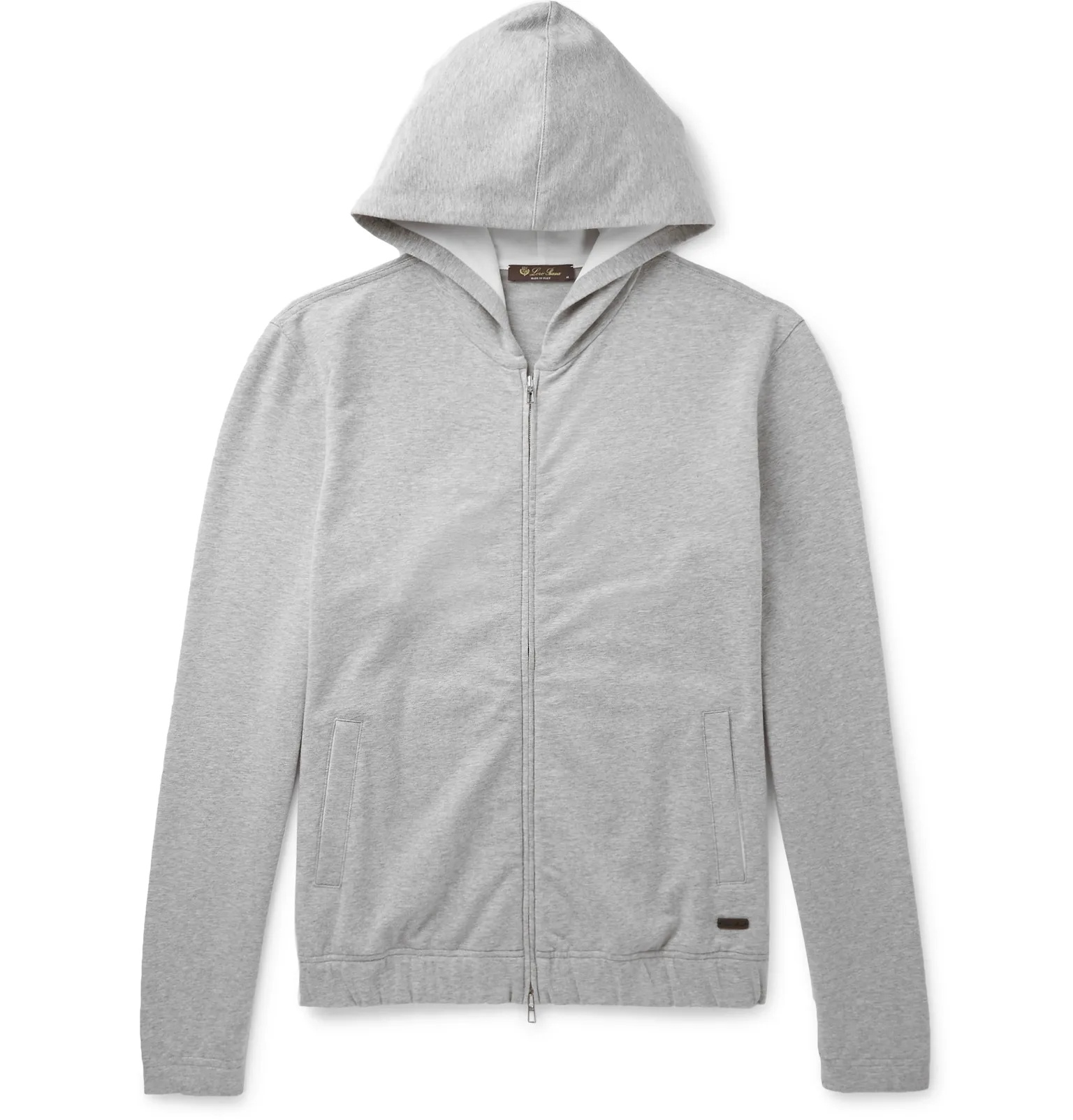 Loopback Stretch-Cotton Jersey Zip-Up Hoodie - 1