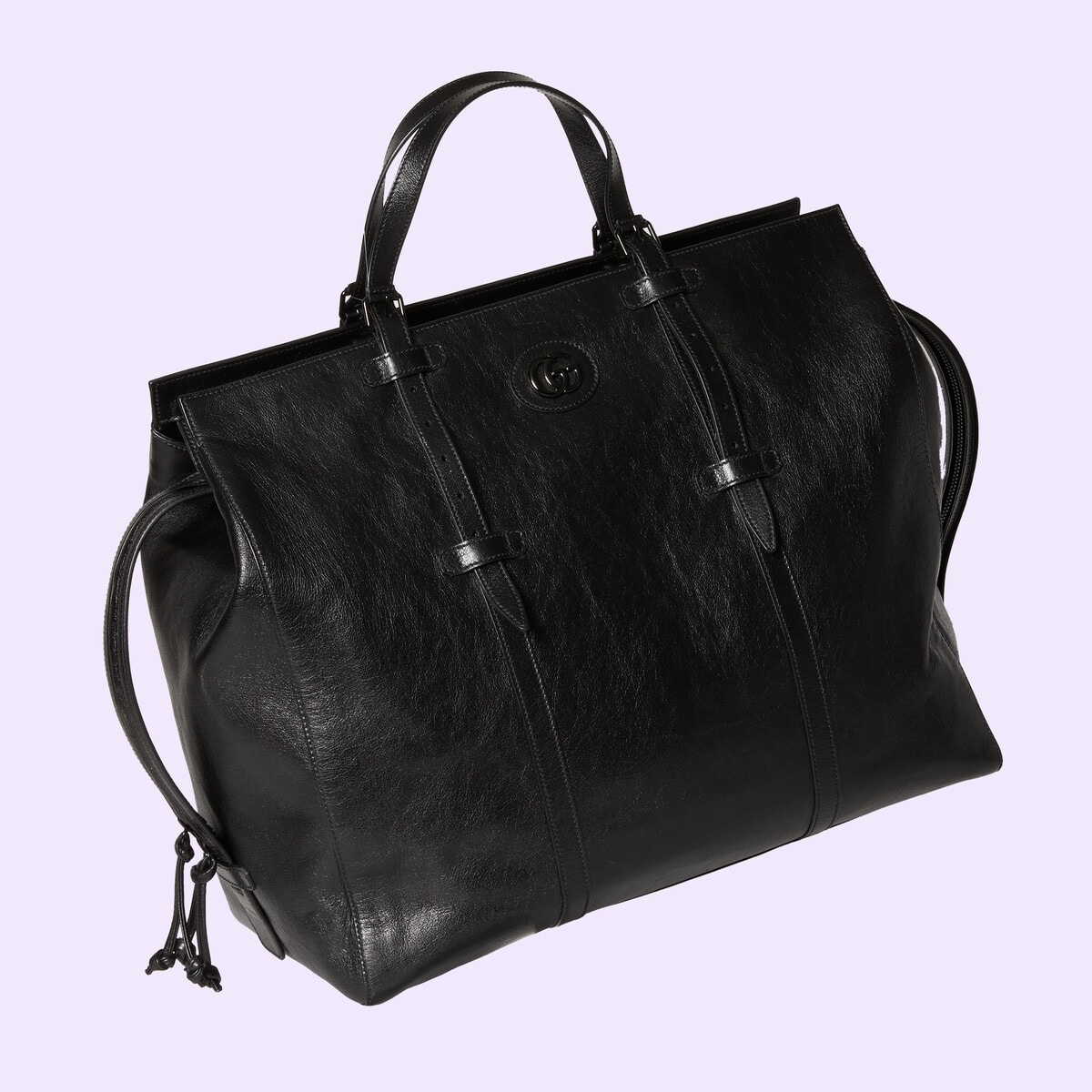 Large tote bag with tonal Double G - 4