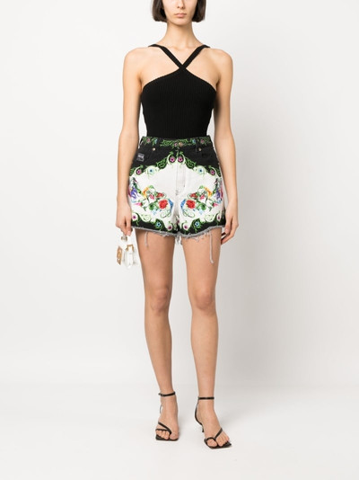 VERSACE JEANS COUTURE baroque-print short shorts outlook