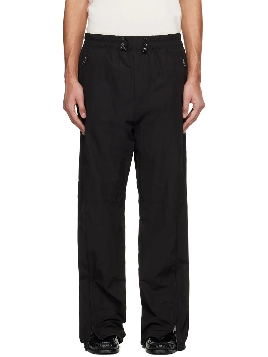 Black Lined Track Pants - 1