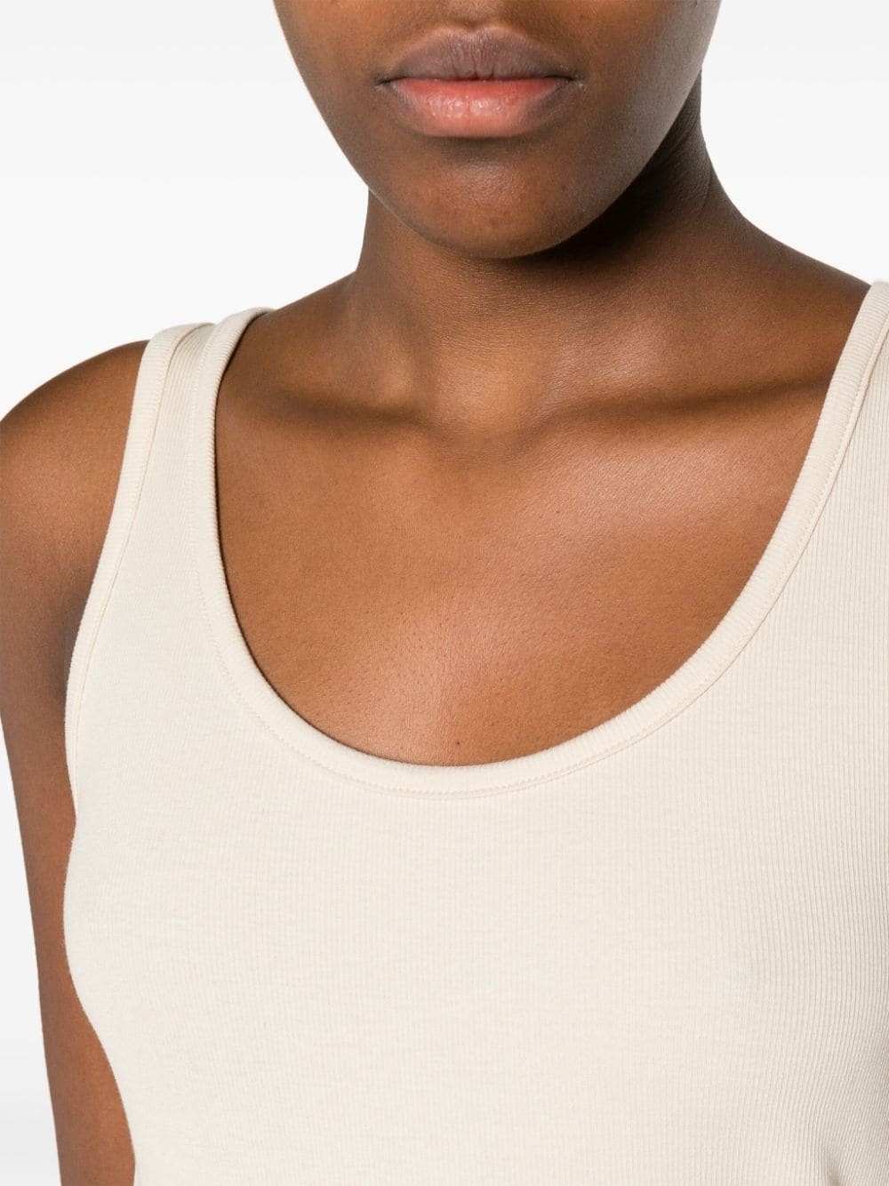scoop-neck ribbed tank top - 5