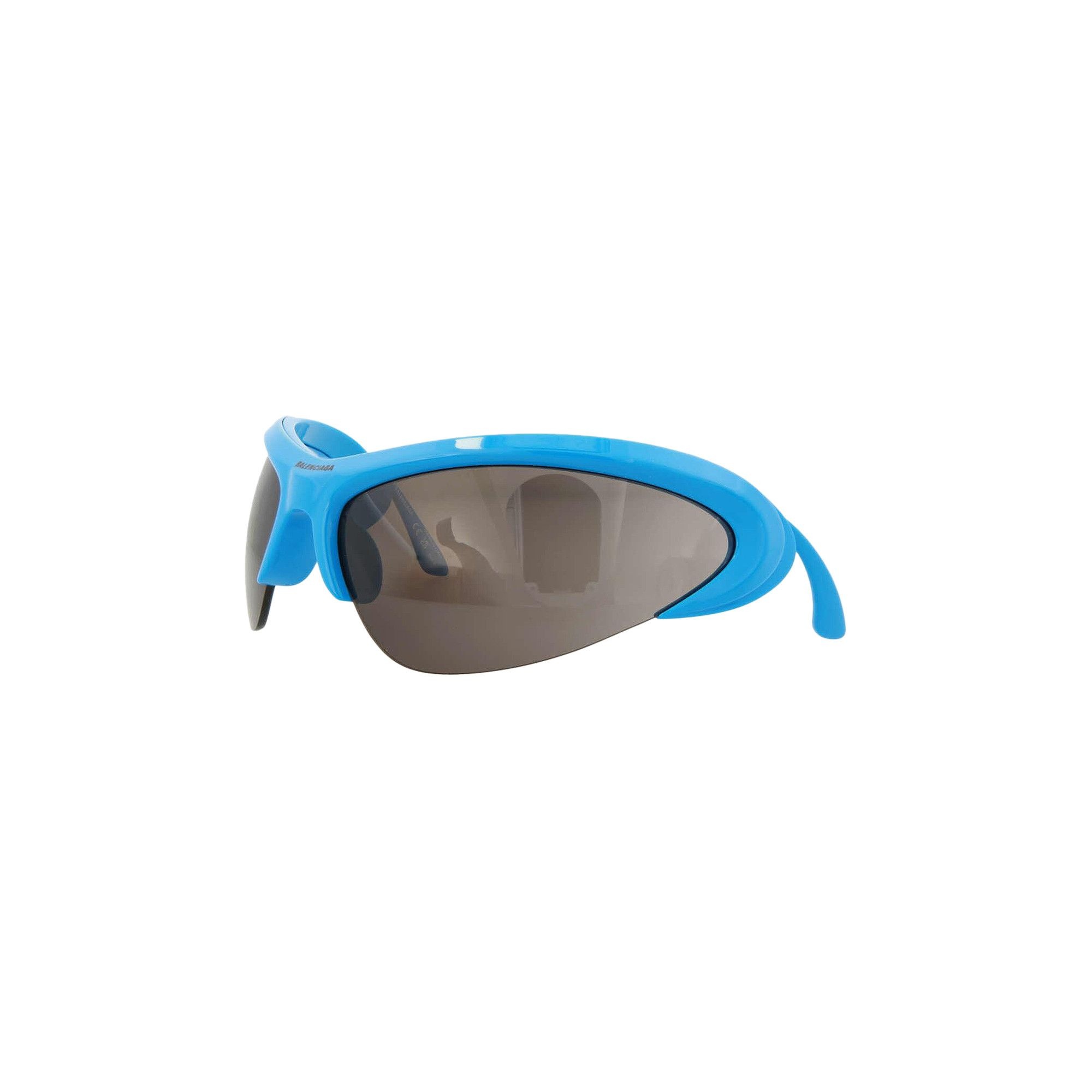 Balenciaga Wrap Around Sunglasses 'Light Blue/Silver/Grey' - 3