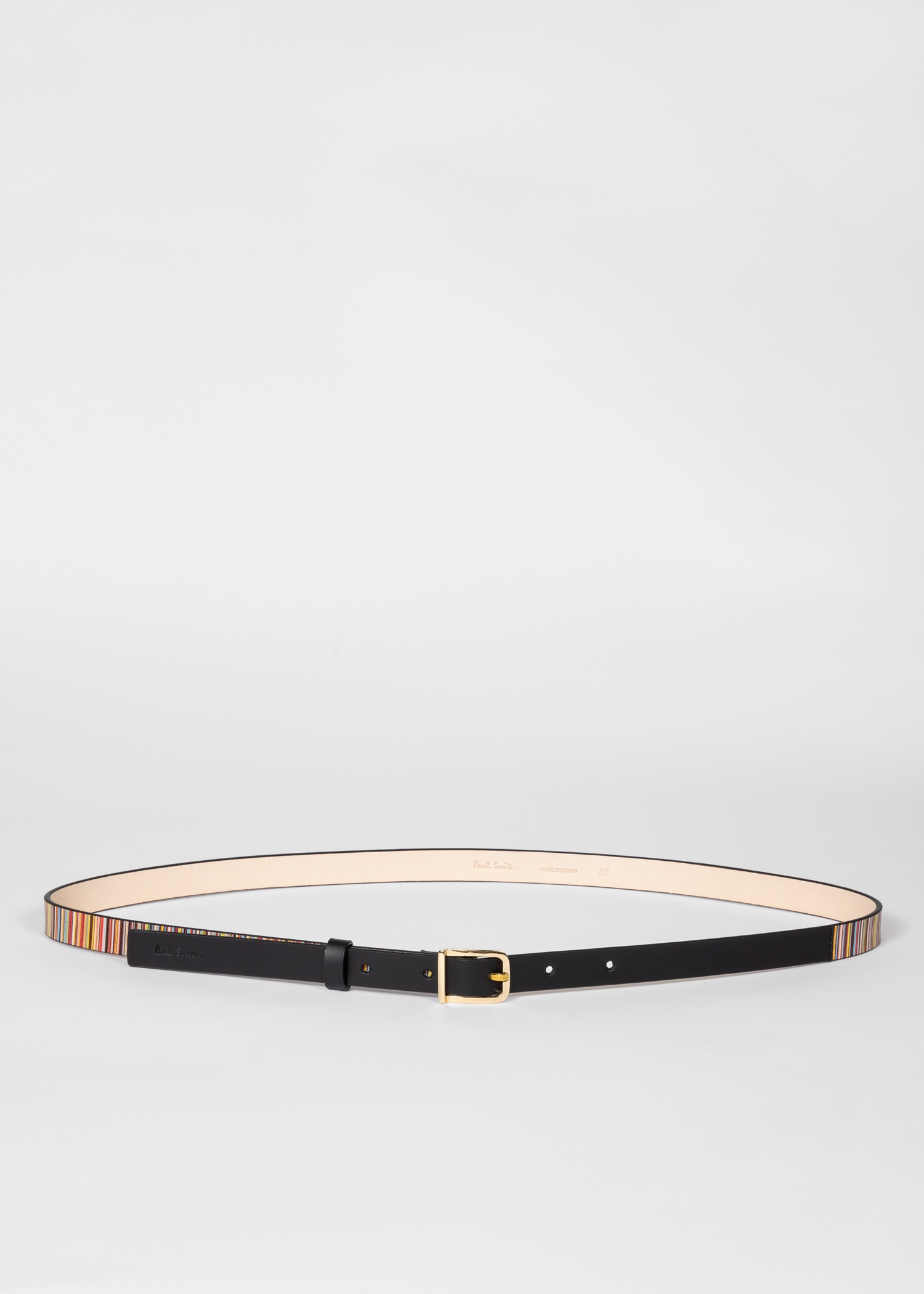 Women's 'Signature Stripe' Leather Belt & Silk-Mix Socks Gift Set - 4
