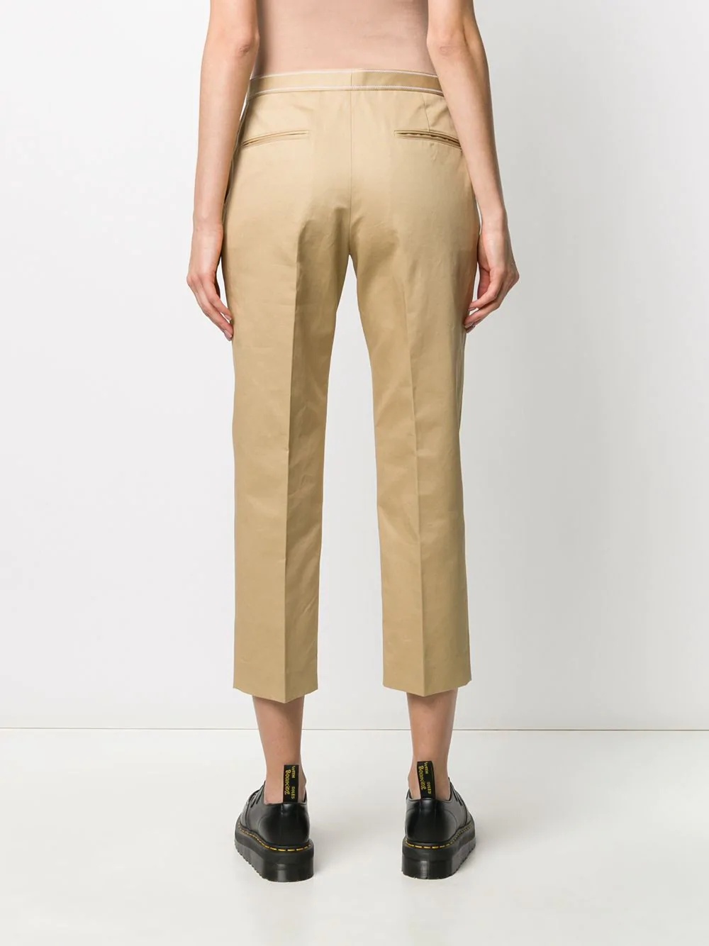 stitched cropped trousers - 4