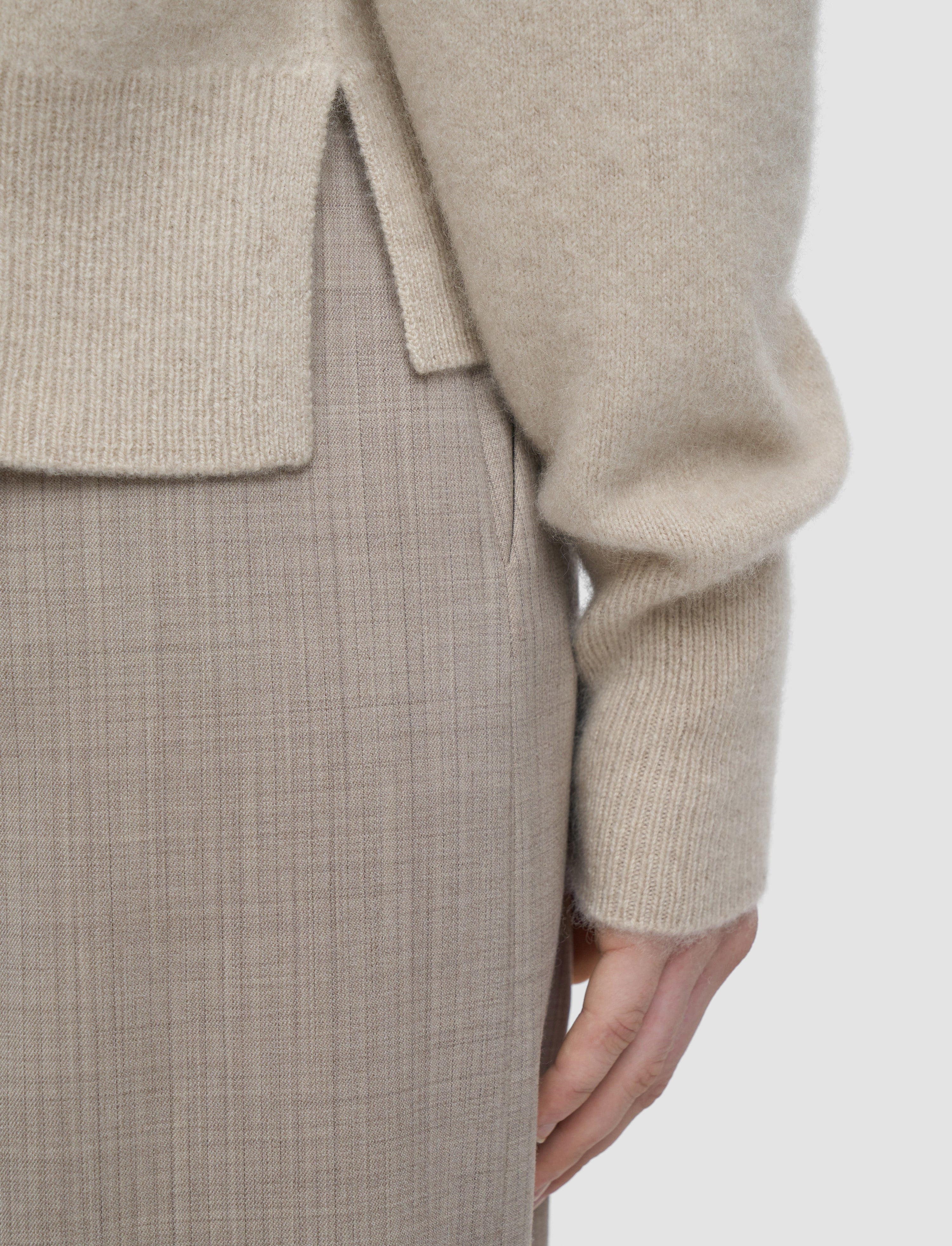 Brushed Cashmere Round Neck Jumper - 4