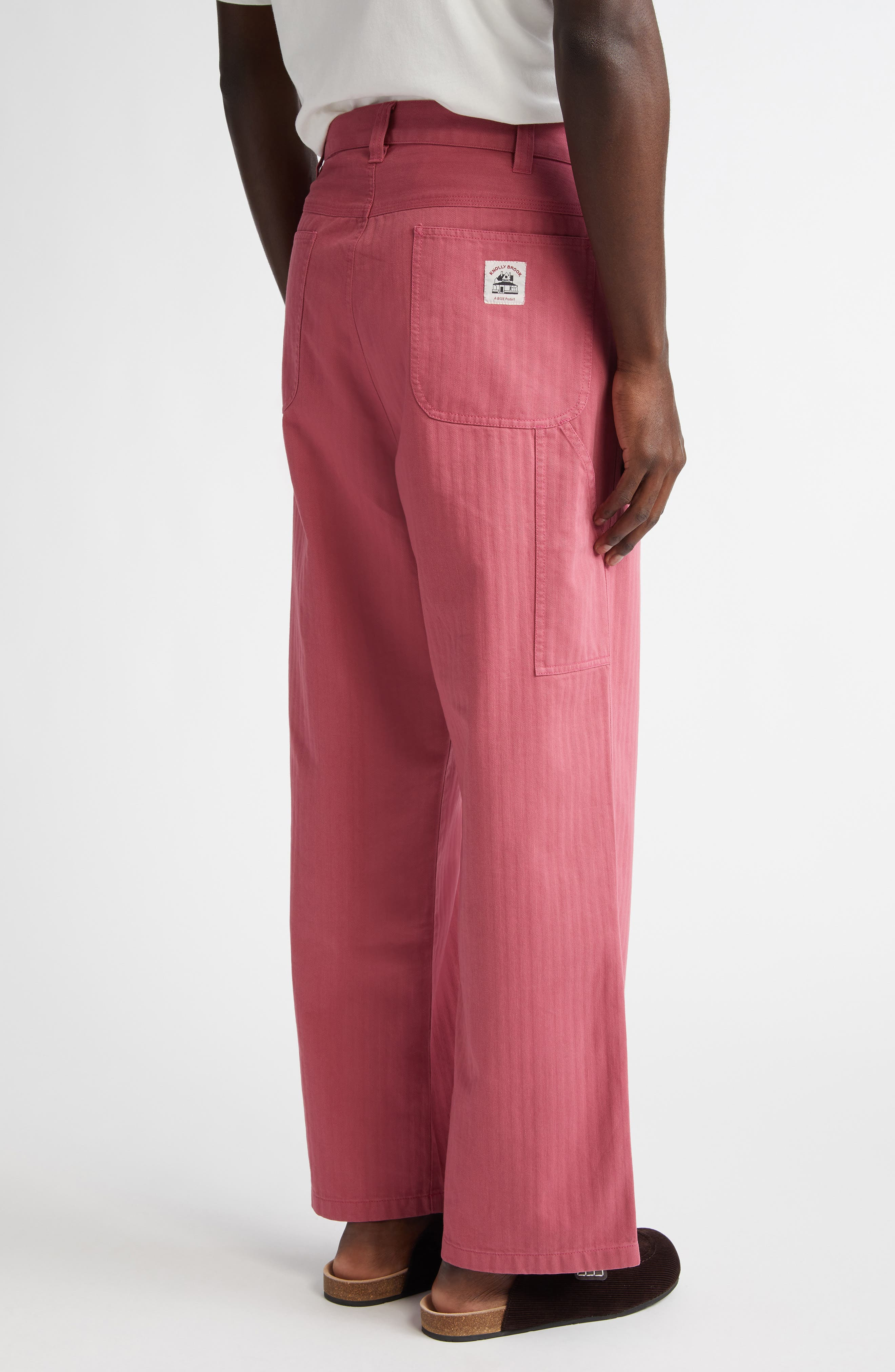 Bode Knolly Brook Twill Trousers in Pink at Nordstrom - 3