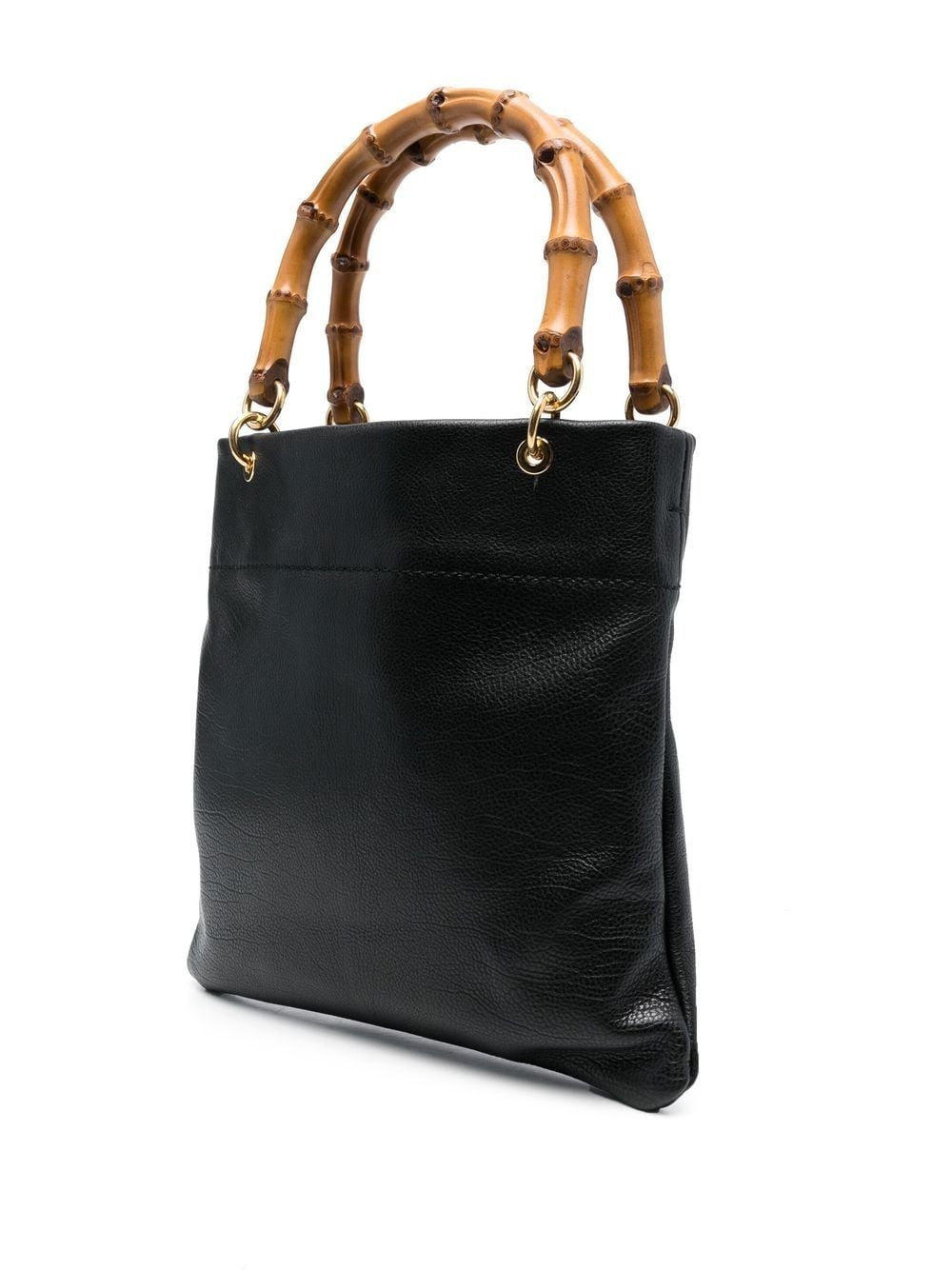 logo-plaque leather tote bag - 3