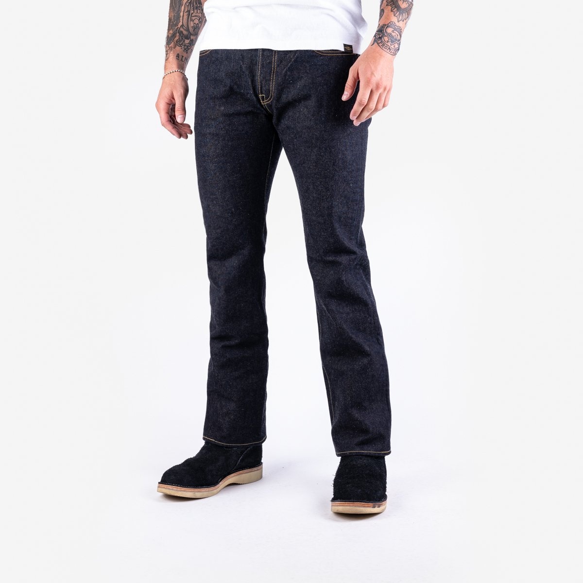 IH-888S-19L 19oz Left Hand Twill Selvedge Denim Medium/High Rise Tapered Cut Jeans - Indigo - 2