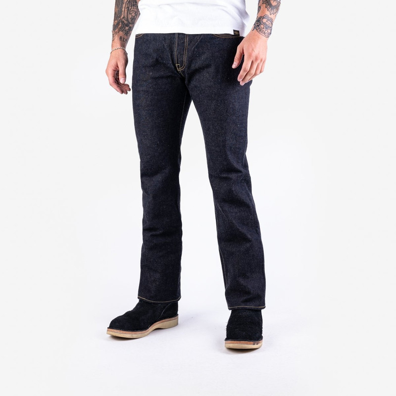 Iron Heart IH-888S-19L 19oz Left Hand Twill Selvedge Denim Medium/High Rise Tapered Cut Jeans - Indigo outlook