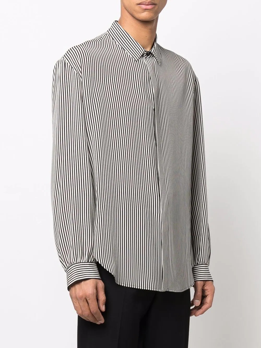 striped silk shirt - 3