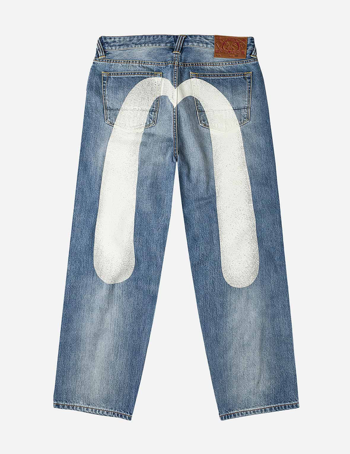 Ecru Daicock Print Loose Fit Jeans #2038 - 3