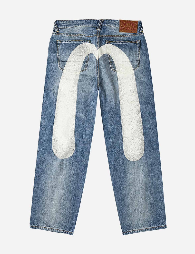 Ecru Daicock Print Loose Fit Jeans #2038 3