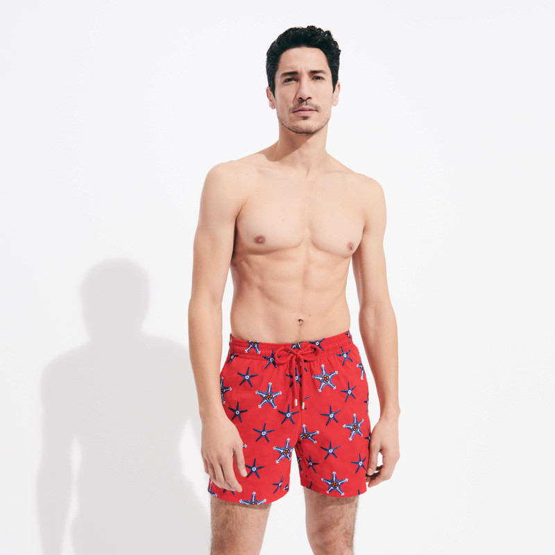 Vilebrequin Men Swim Trunks Embroidered Starfish Dance - Limited Edition outlook