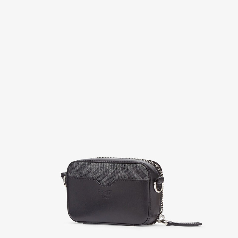 FENDI Compact mini pouch with zip fastening. The cross-body strap is adjustable and detachable. Made of te outlook