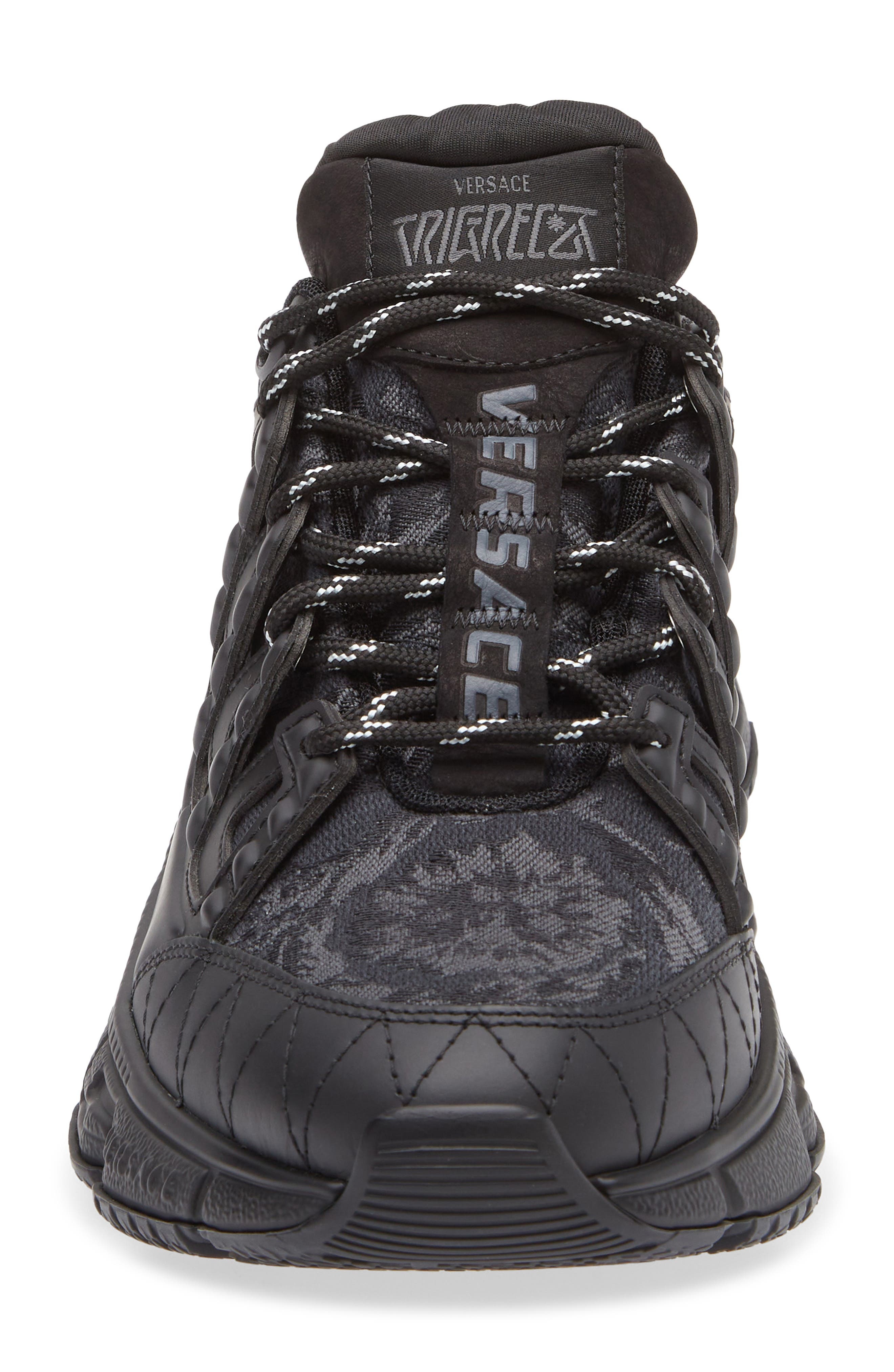 Versace Trigreca Low Top Sneaker in Black Anthracite at Nordstrom - 4