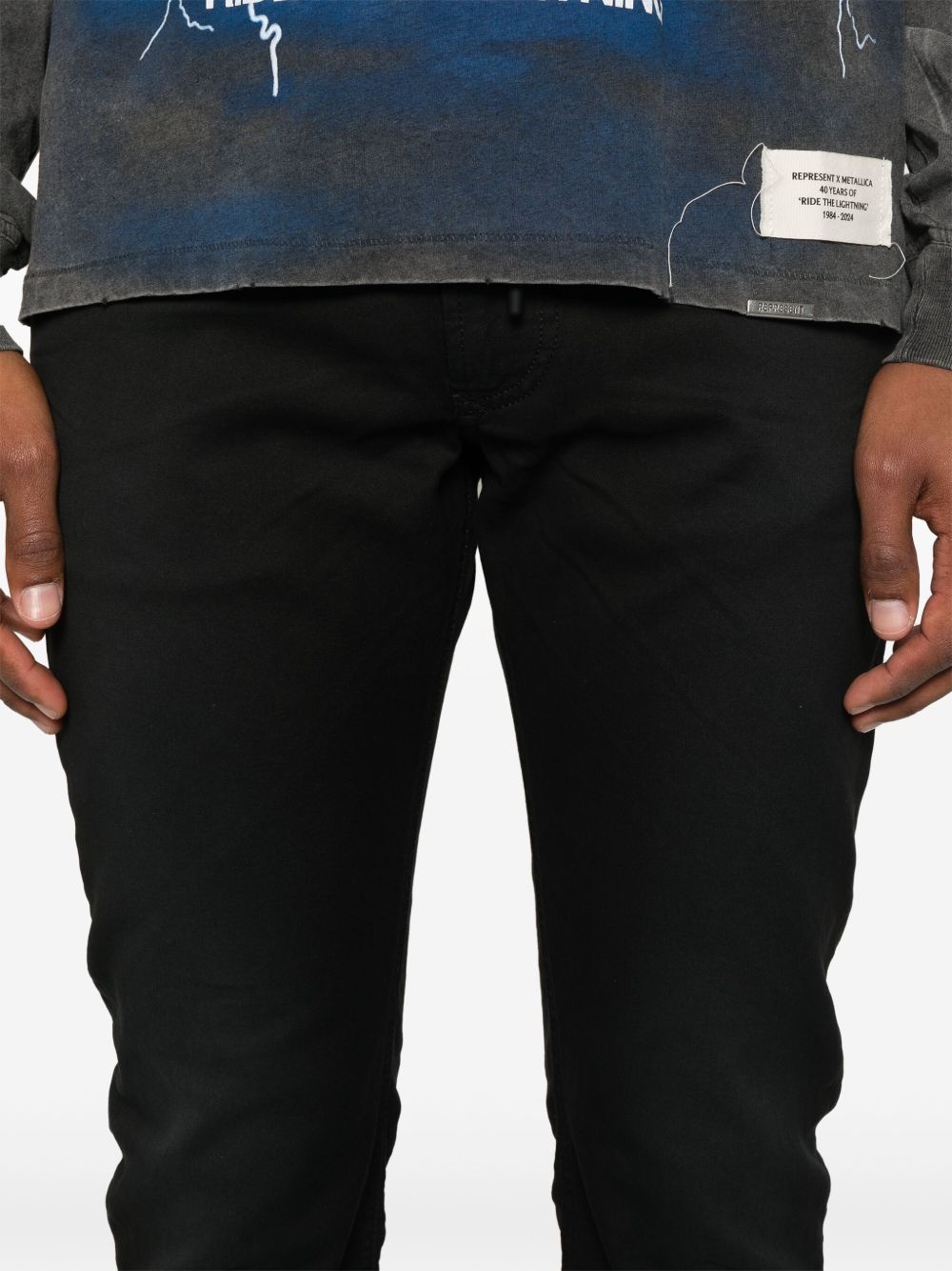 logo-embroidered jeans - 5