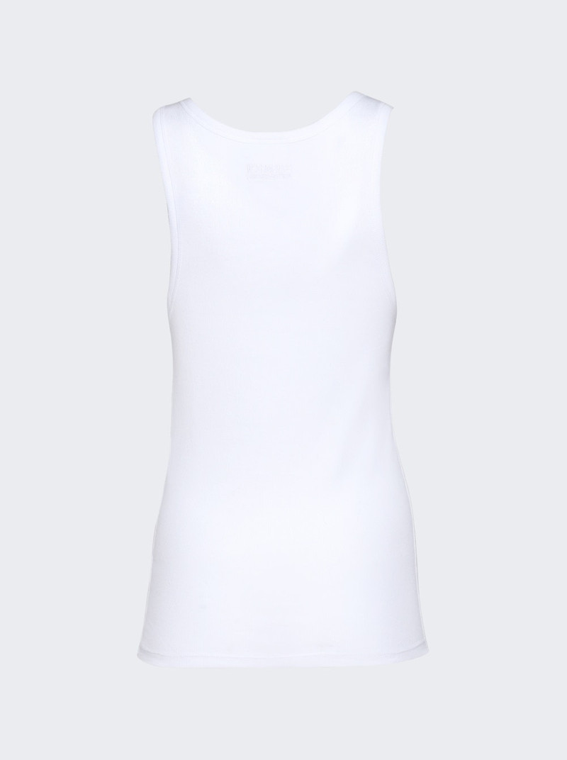 VETEMENTS Biker Cross Logo Tanktop White outlook
