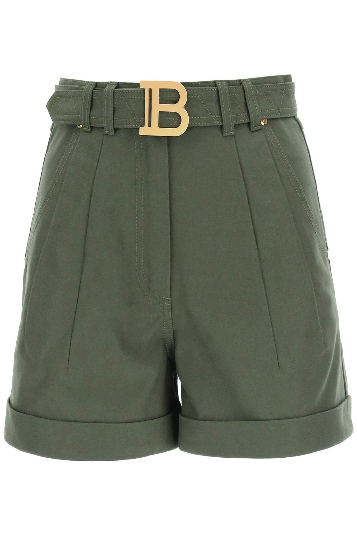 CANVAS SHORTS WITH BELT - 1