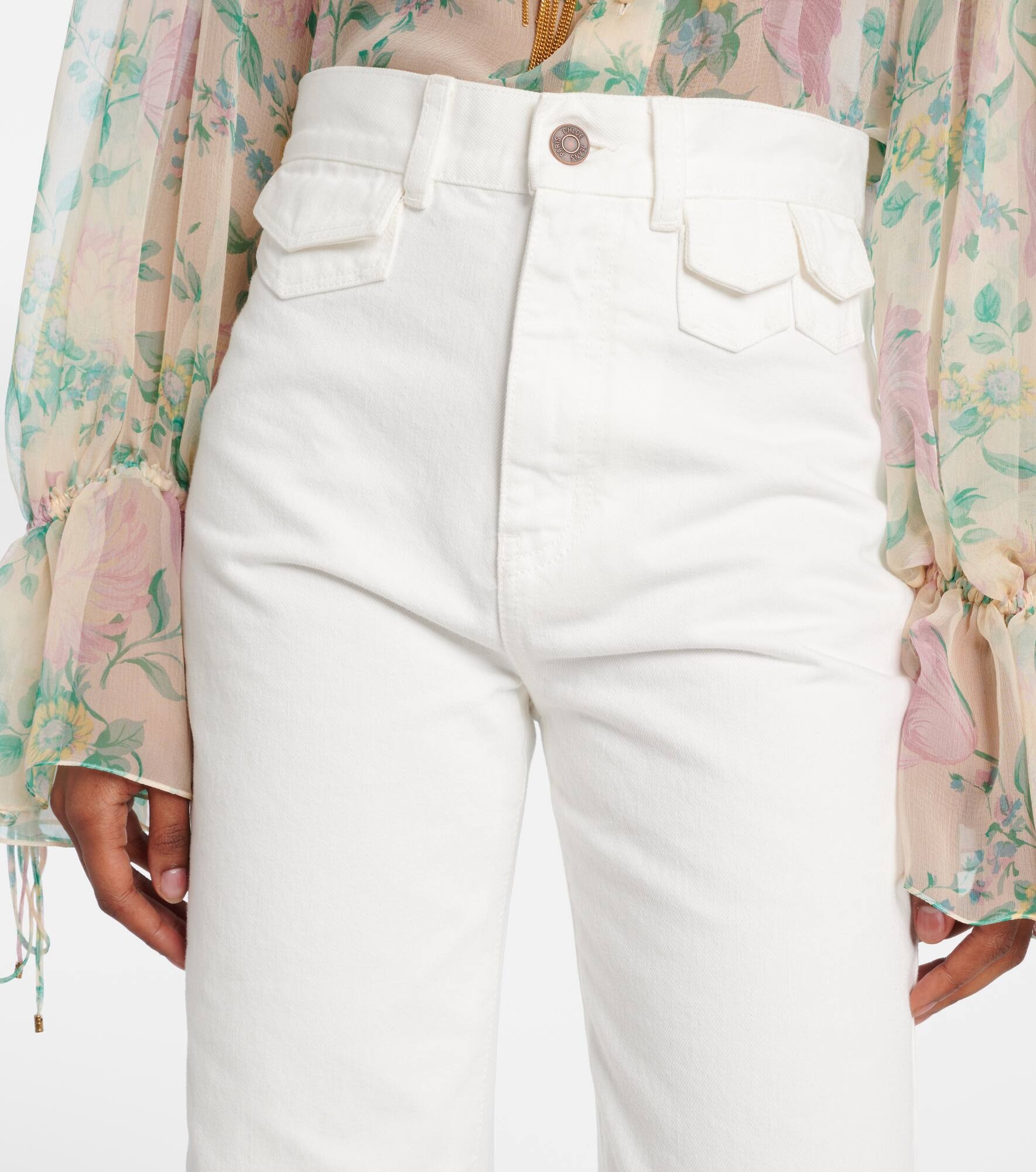 High-rise flared jeans - 4