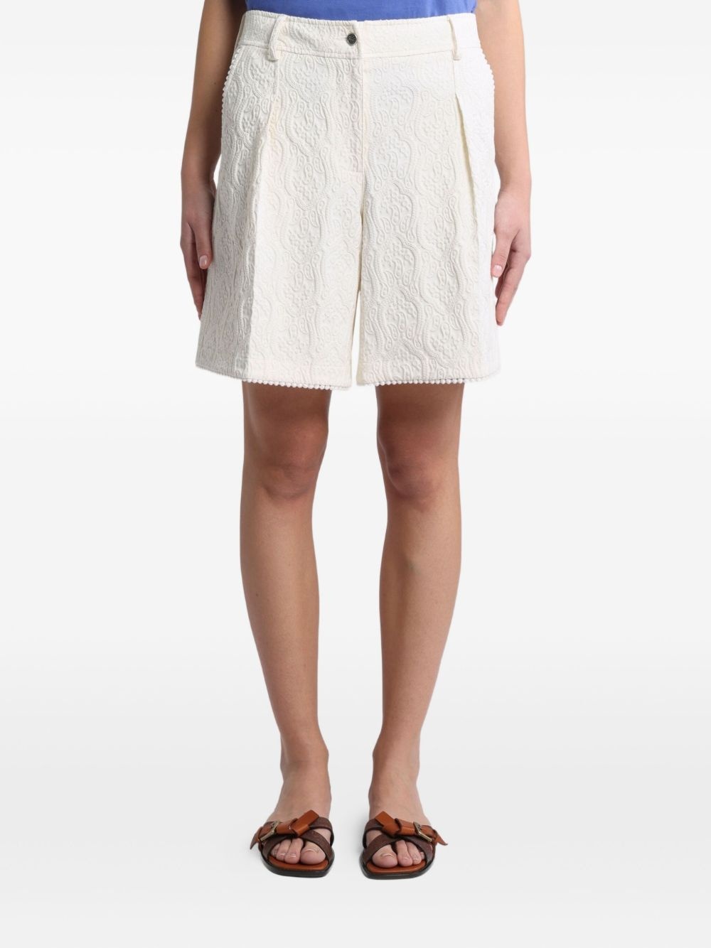 paisley-jacquard bermuda shorts - 3