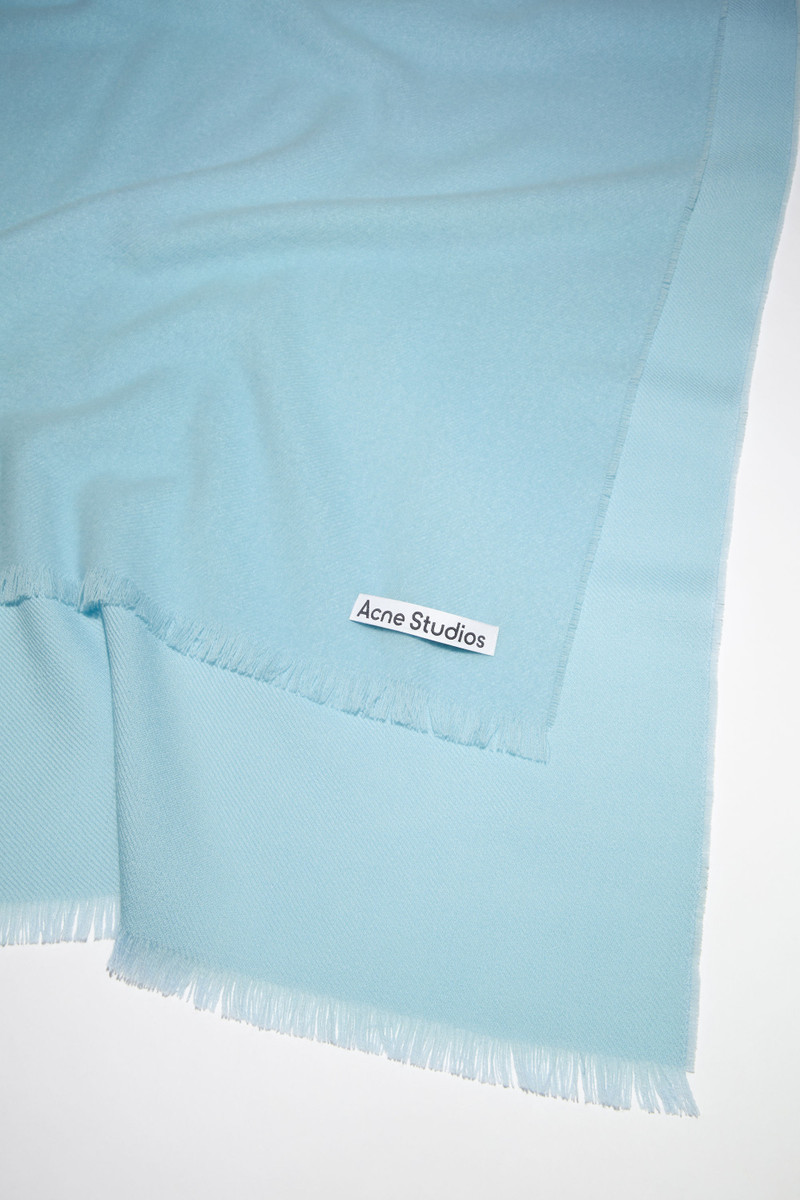 LIGHT WOOL SCARF - OVERSIZED - Aqua blue 4