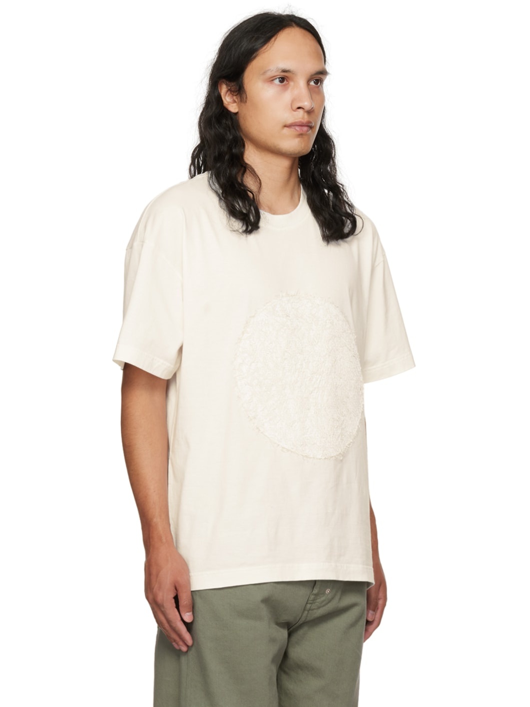 White Fluffy Circle T-Shirt - 2