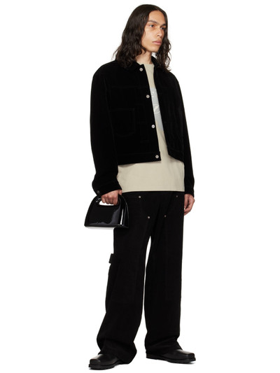 We11done Black Paneled Trousers outlook