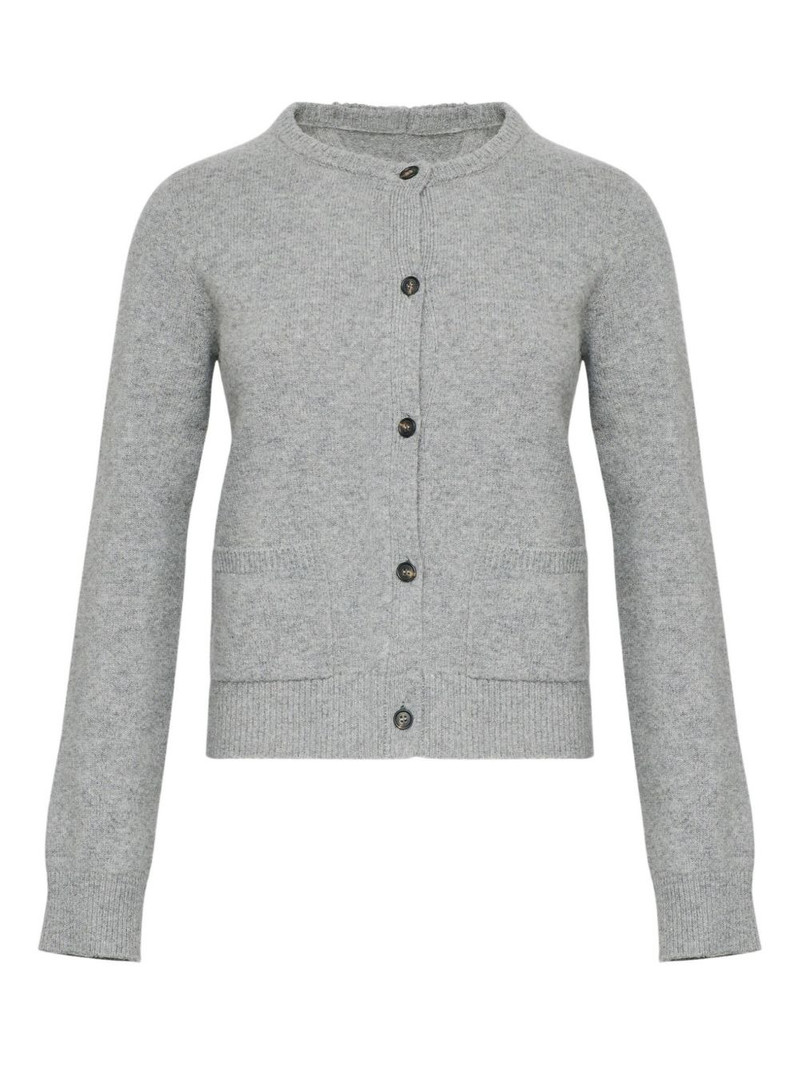 patch-pocket button cardigan 1