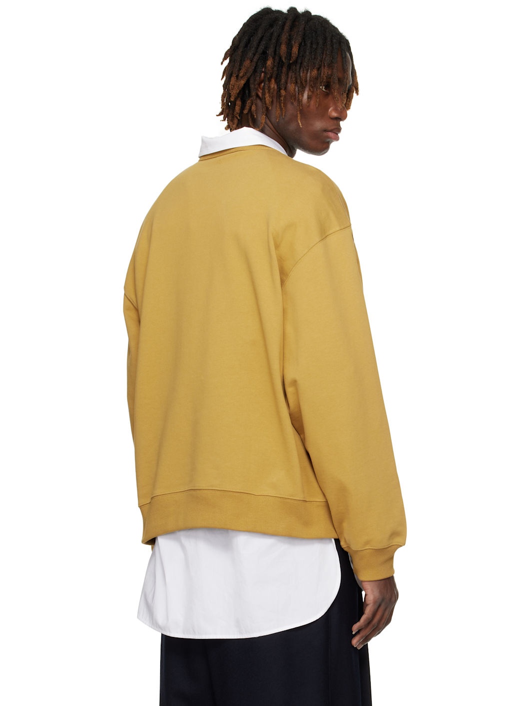 Tan Dropped Shoulders Sweatshirt - 3