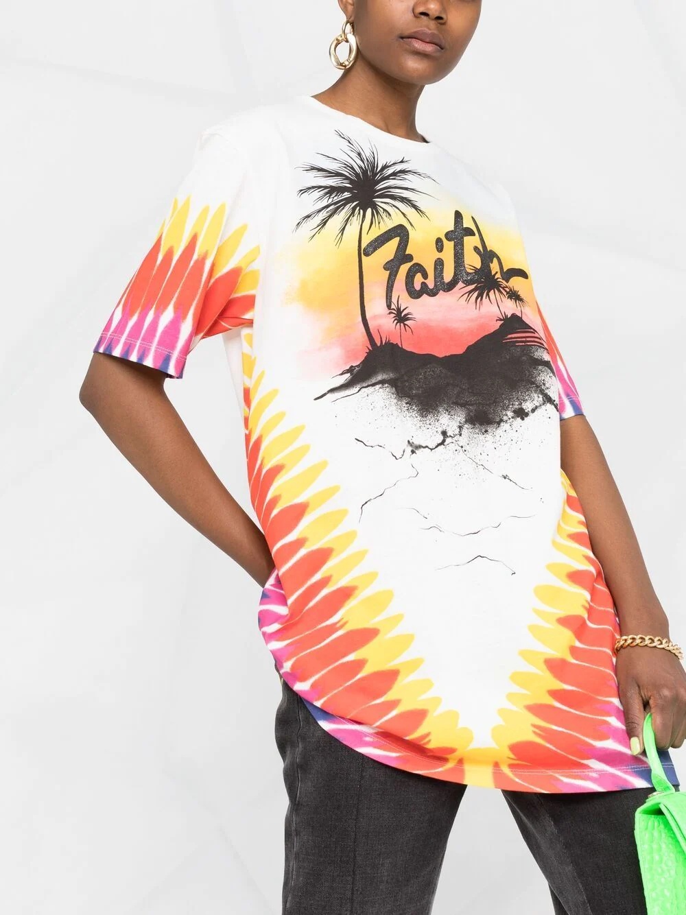 tie-dye logo print T-shirt - 3