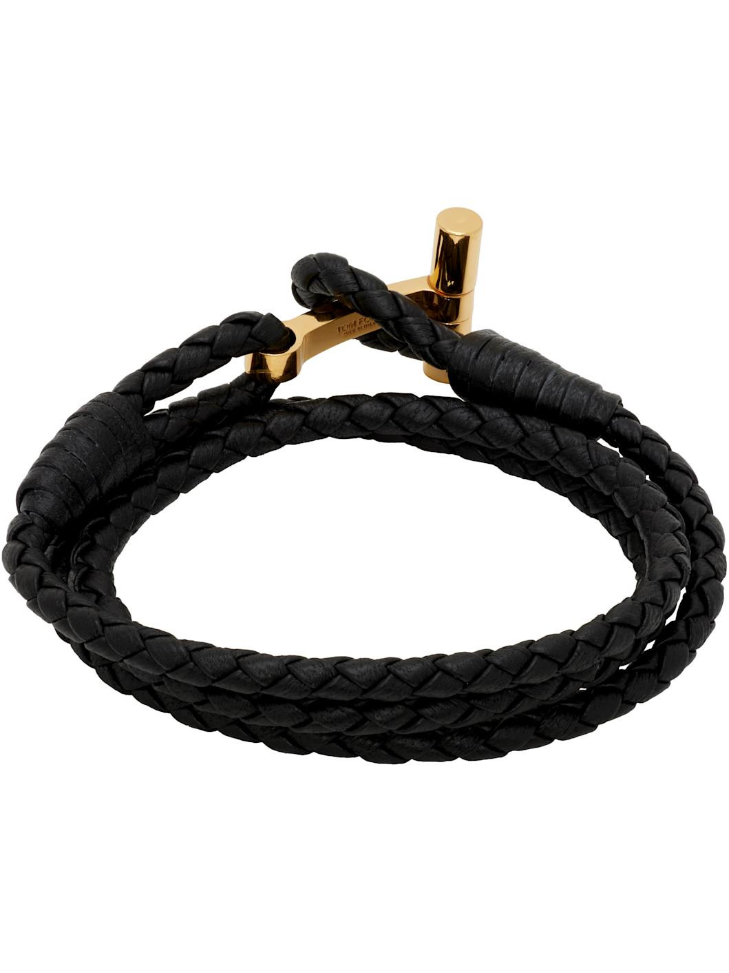 Braided Leather T Bracelet - 2
