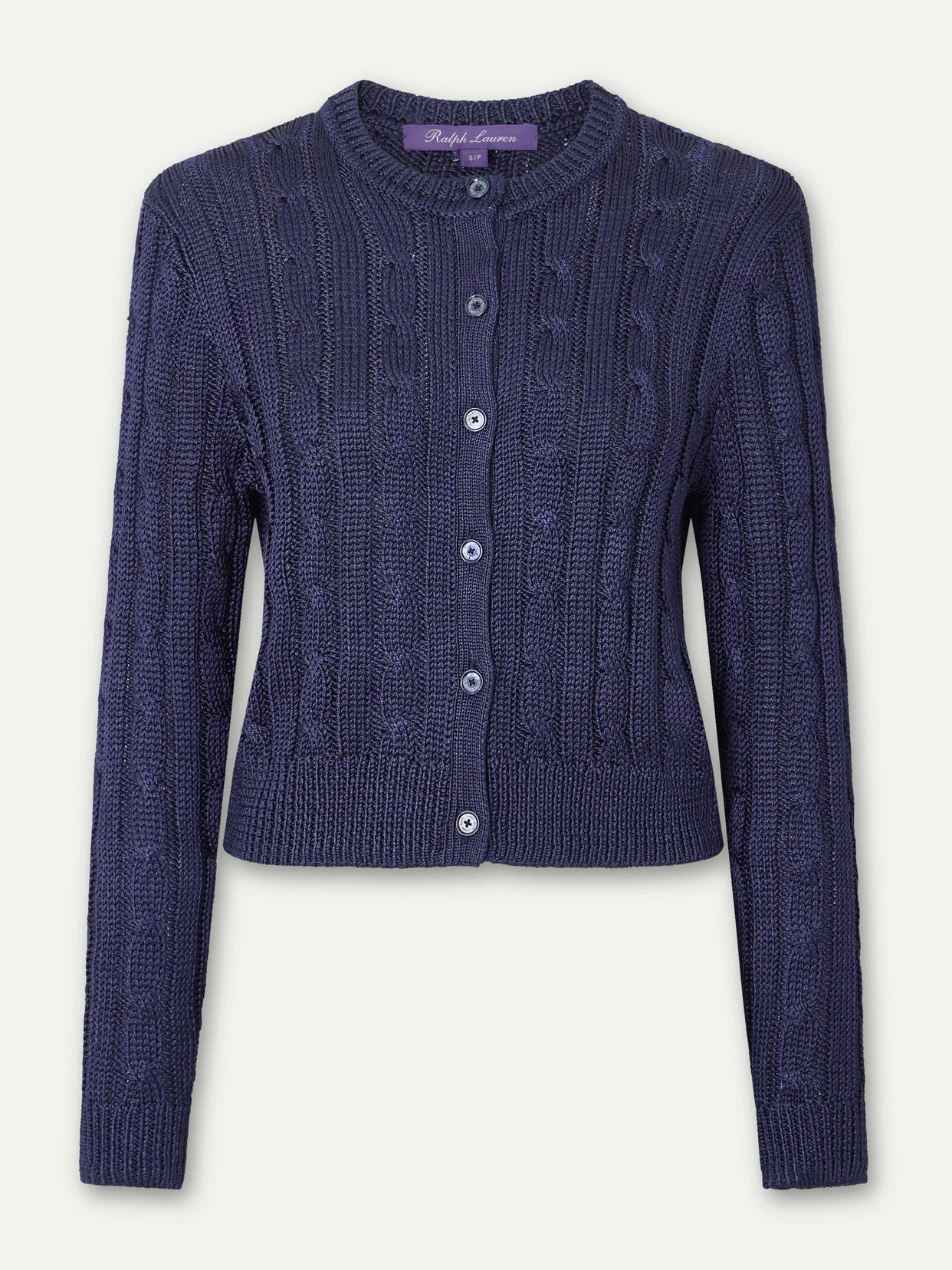 Cable-knit Silk Cardigan - 1