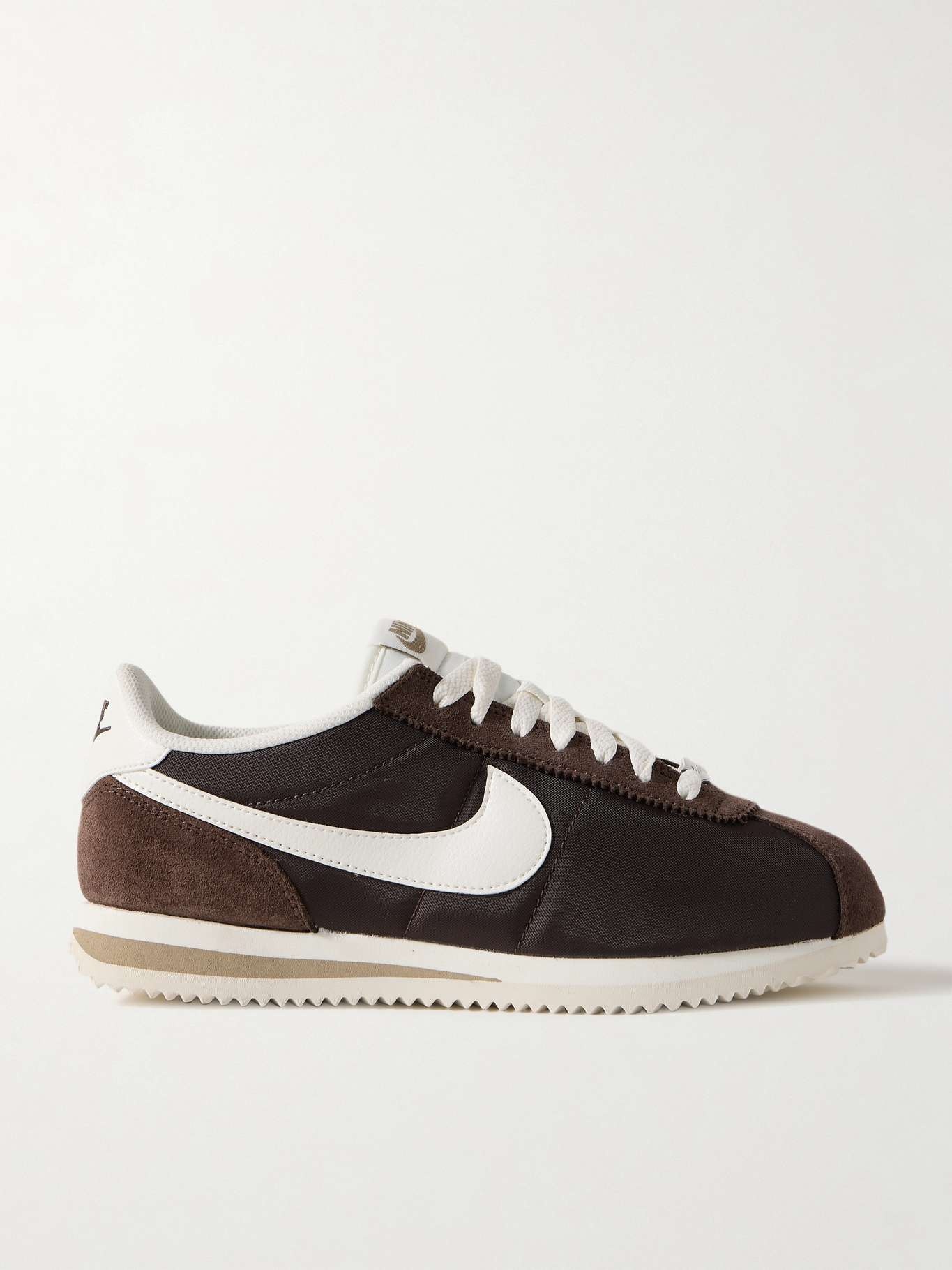 Cortez leather and suede-trimmed shell sneakers - 1