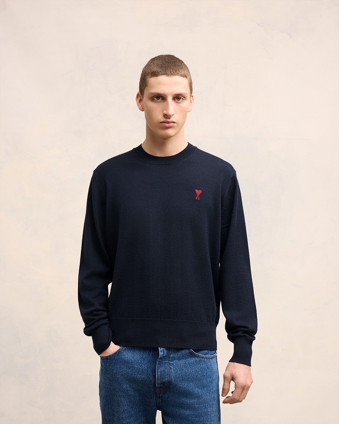AMI DE COEUR EMBROIDERY CREW NECK SWEATER - 3