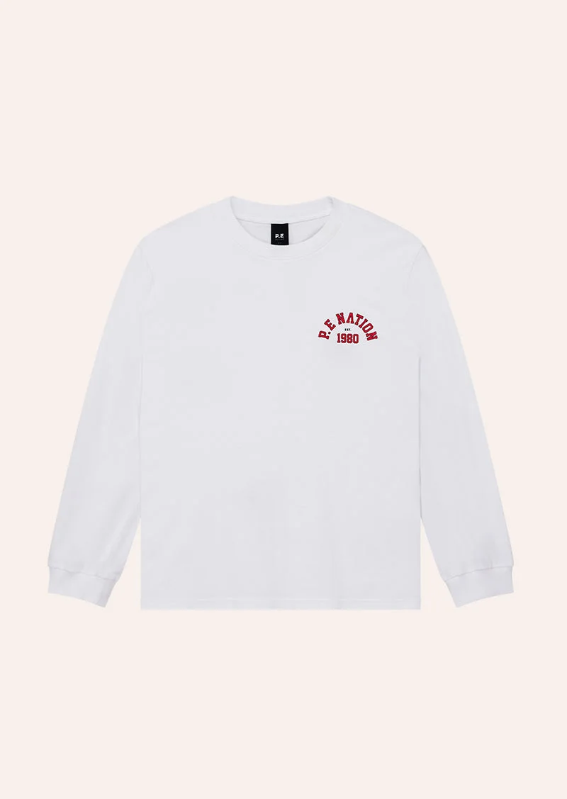 ESTABLISHED LONG SLEEVE TEE IN OPTIC WHITE - 1