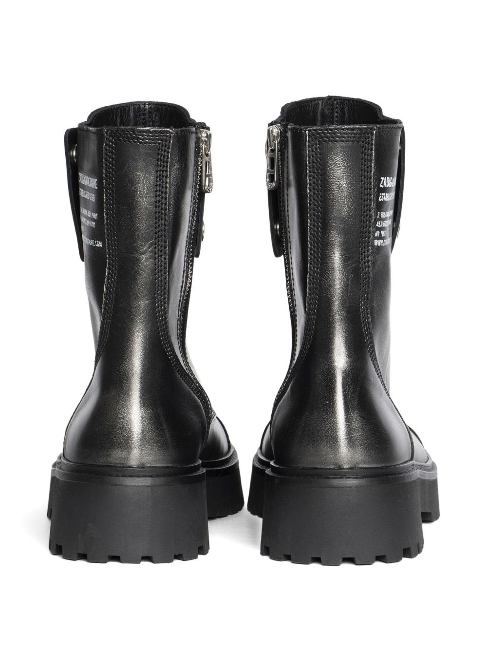 leather combat boots - 3
