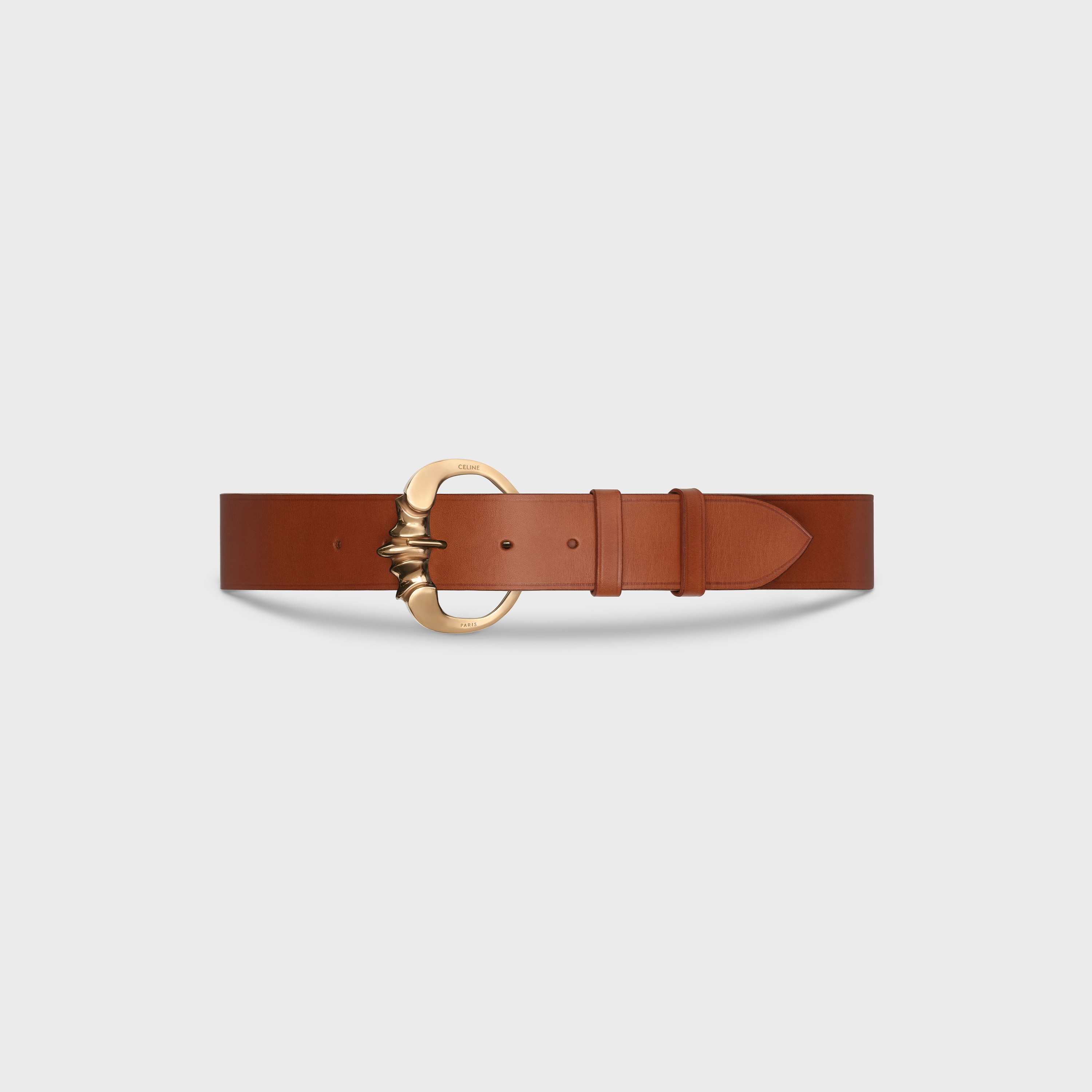 MEDIUM BELT WITH CAMARAT BUCKLE  IN  VEGETAL CALFSKIN - 1