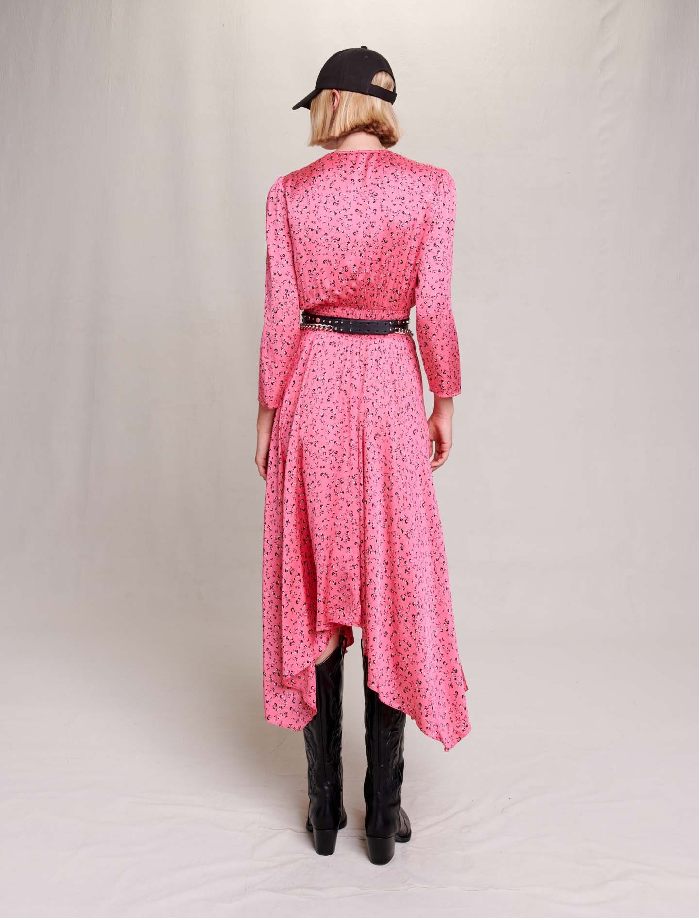 Floral print midi-length dress - 5