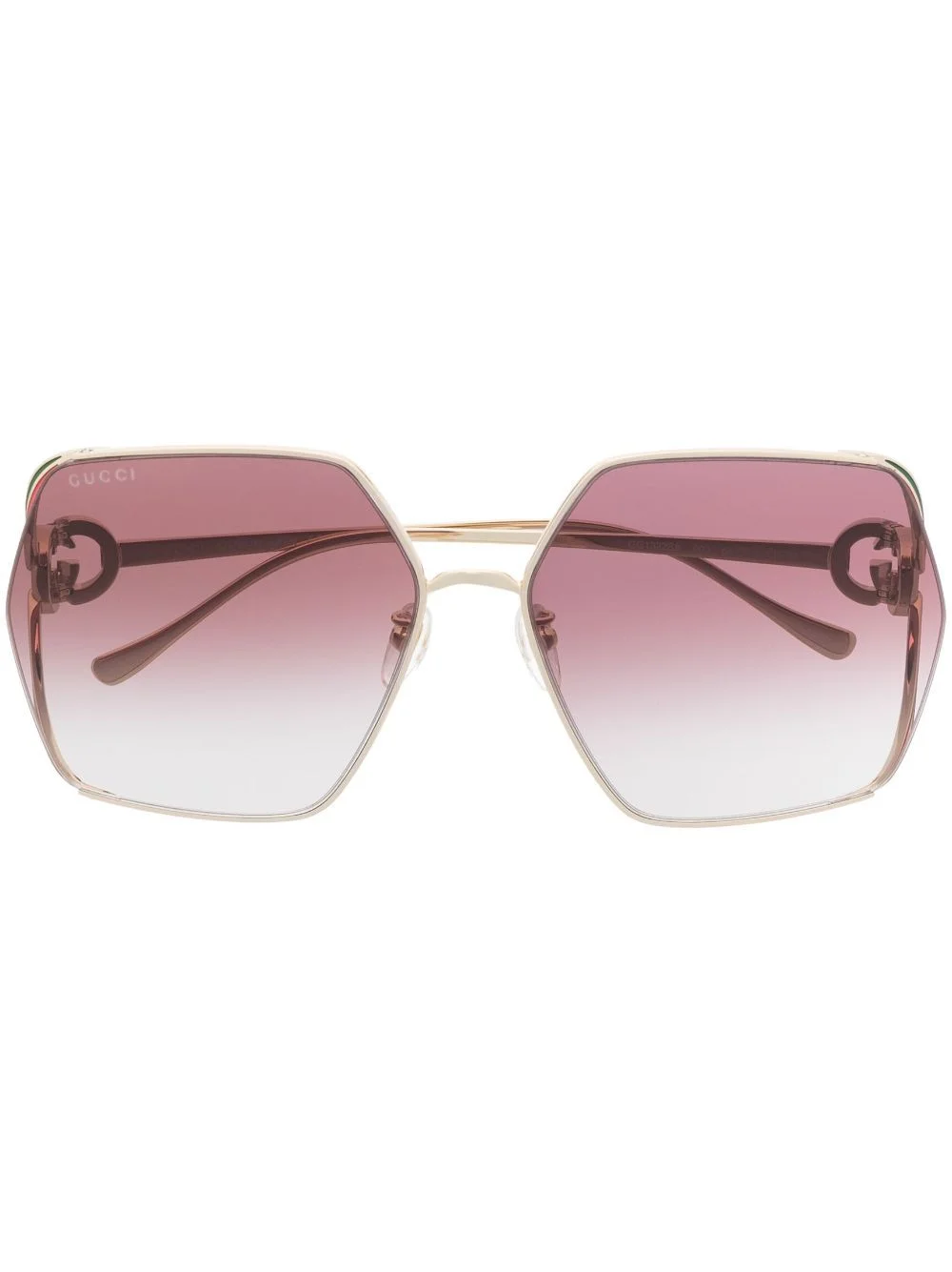oversized-frame tinted sunglasses - 1