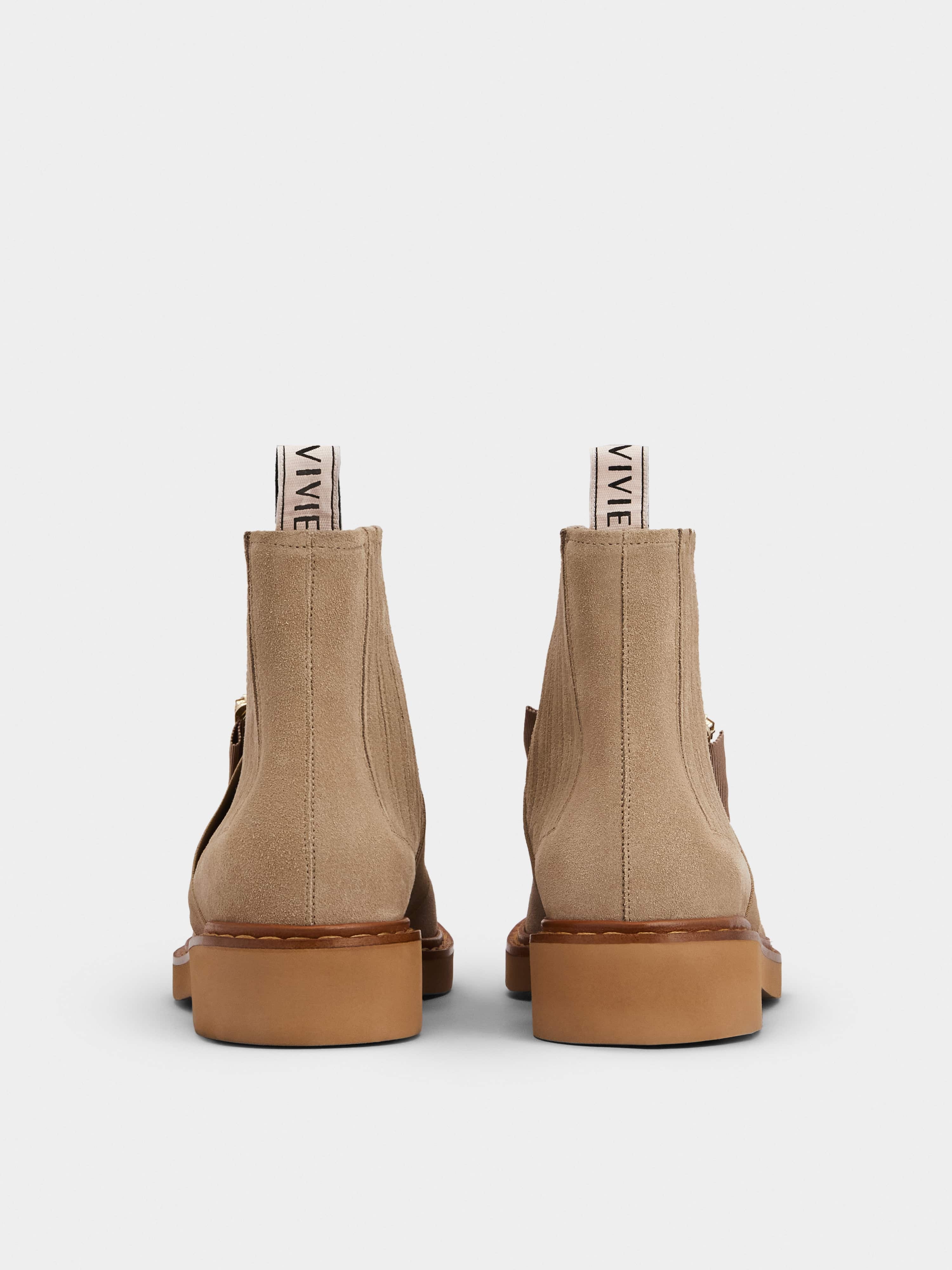 Viv' Rangers Strass Buckle Chelsea Booties in Suede - 5