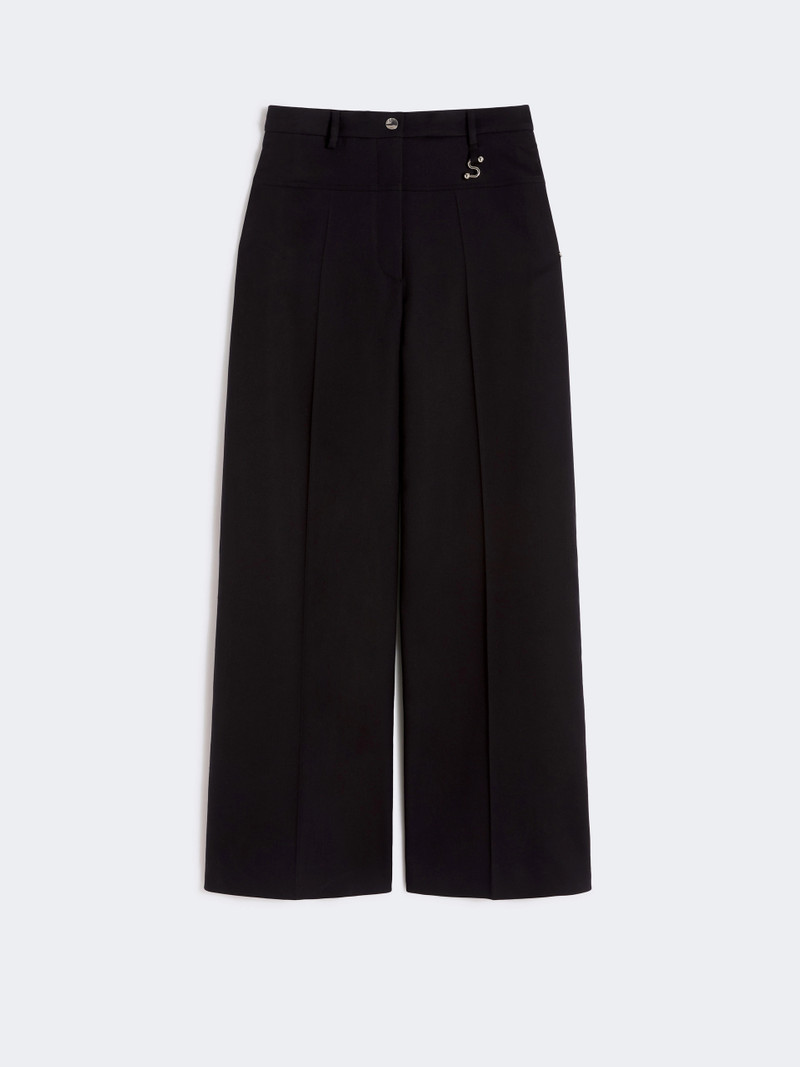 GELATINA Oversized gabardine trousers - BLACK 1