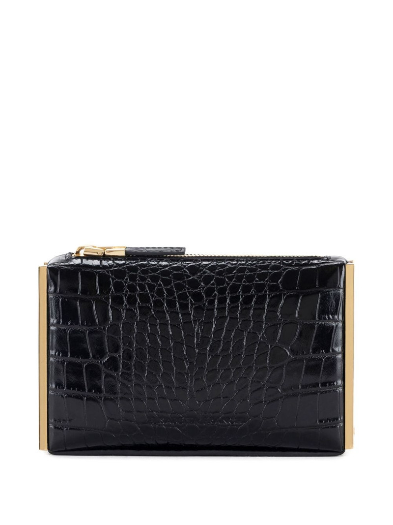 ELISABETTA FRANCHI crocodile-effect clutch bag outlook