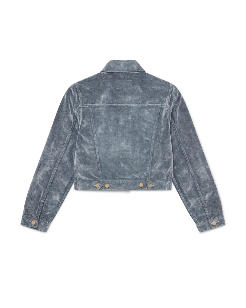 CASABLANCA Peach Textured Denim Jacket outlook