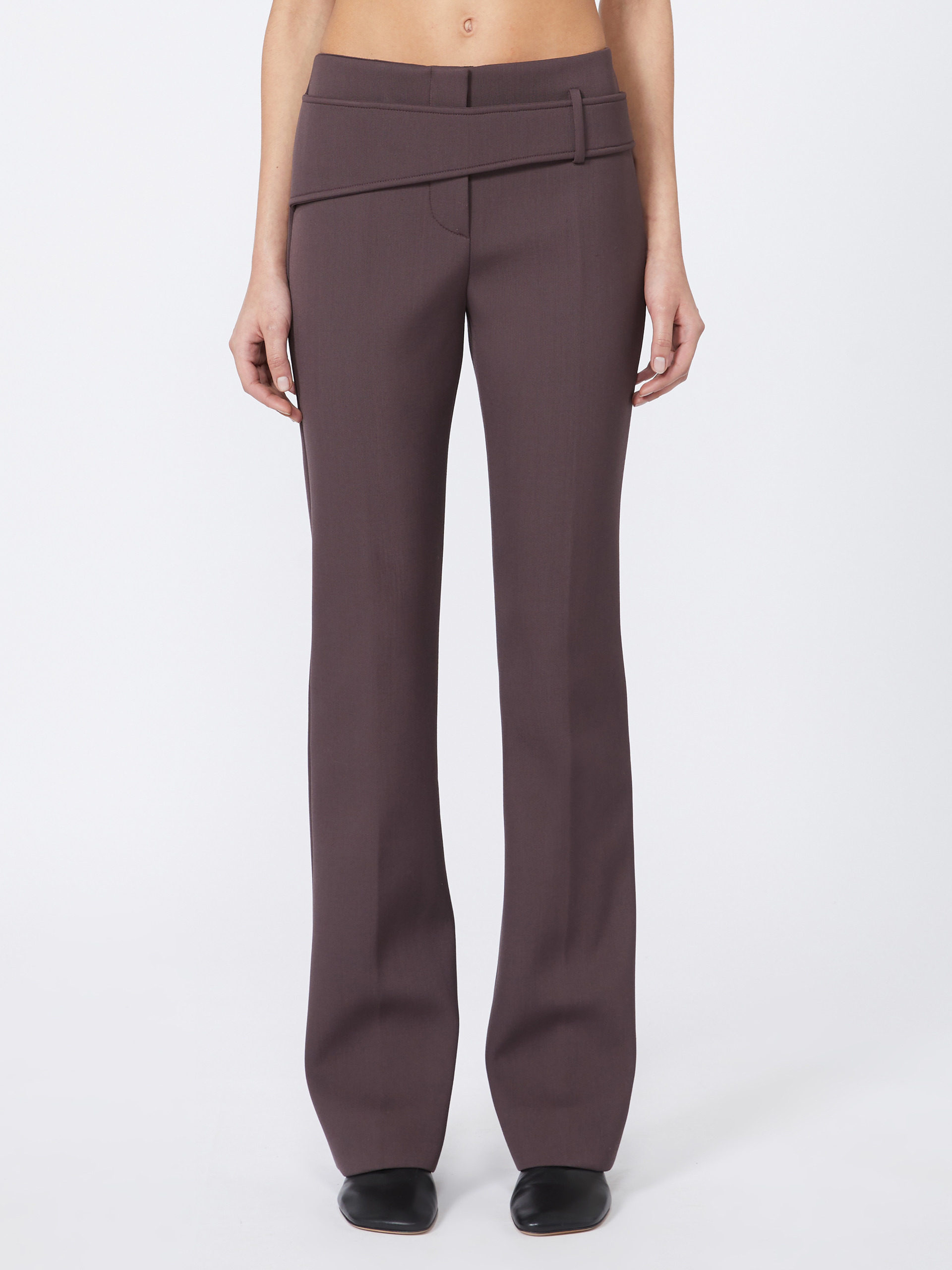 BANDA1234 Slim trousers with asymmetrical belt - RUNWAY - 3