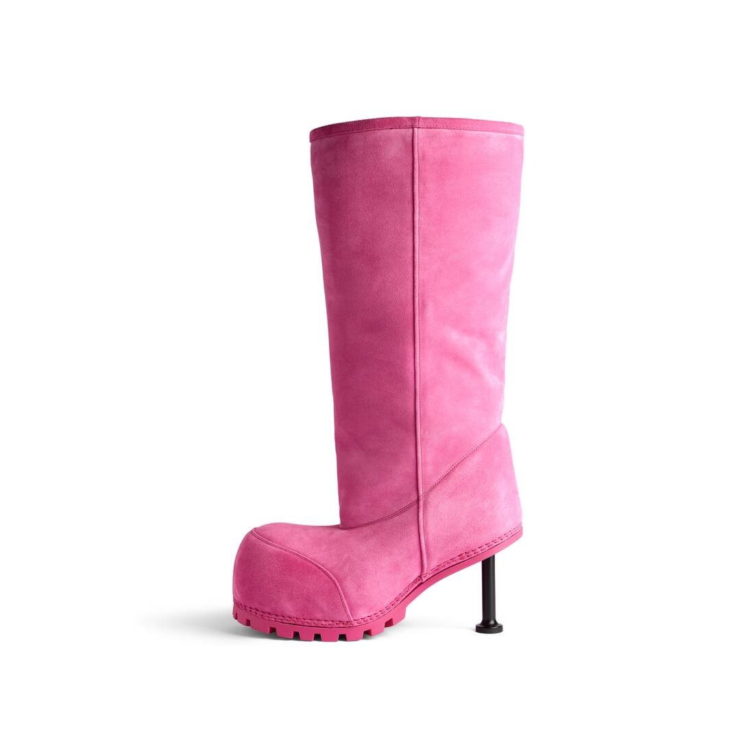 Women's Alaska Fur 90mm High Boot in Dark Pink - 4