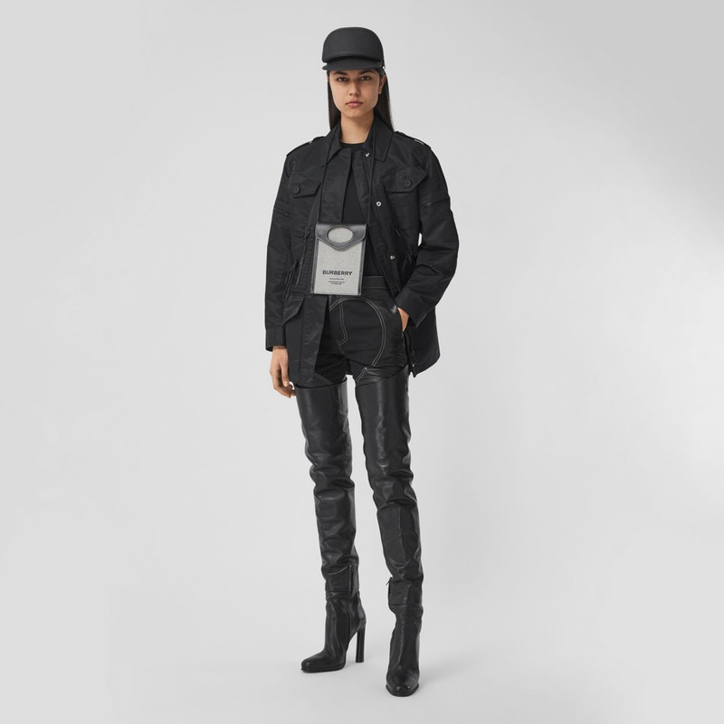 Two-tone Canvas and Leather Pocket Phone Case 8