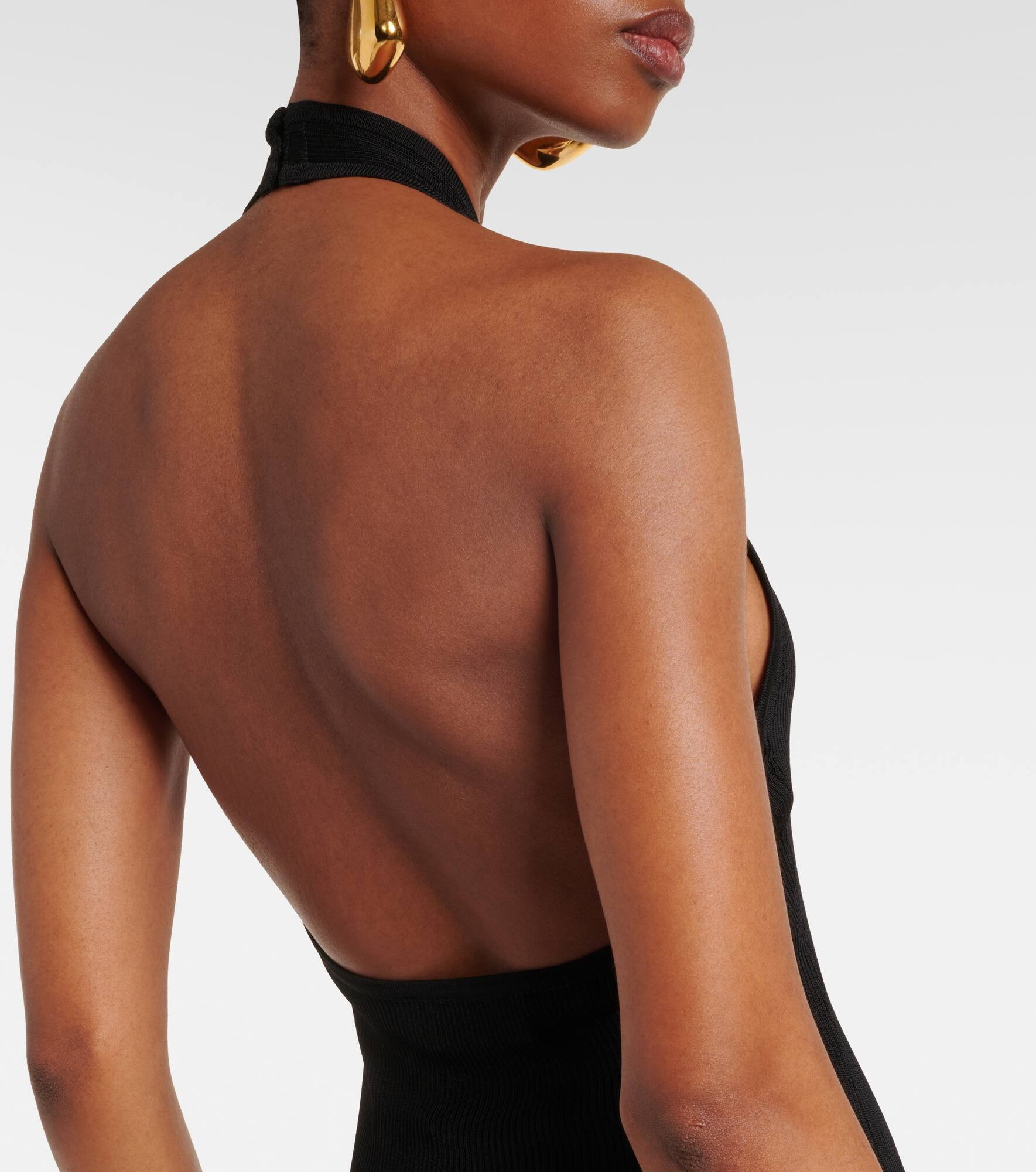 Ribbed-knit halterneck maxi dress - 5