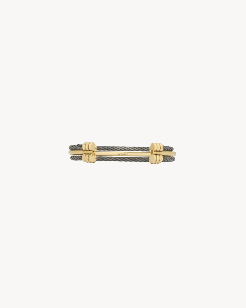 DOUBLE CABLE CUFF IN METAL 4